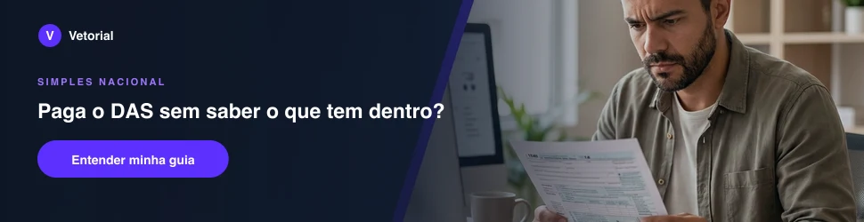 Empresário conferindo a guia do DAS sem saber o que está sendo cobrado no Simples Nacional